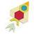 Formes géométriques mosaïque 125 pcs Blanc 3 - vertbaudet enfant 