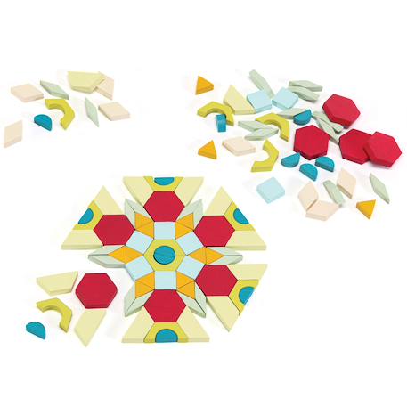 Formes géométriques mosaïque 125 pcs Blanc 1 - vertbaudet enfant 