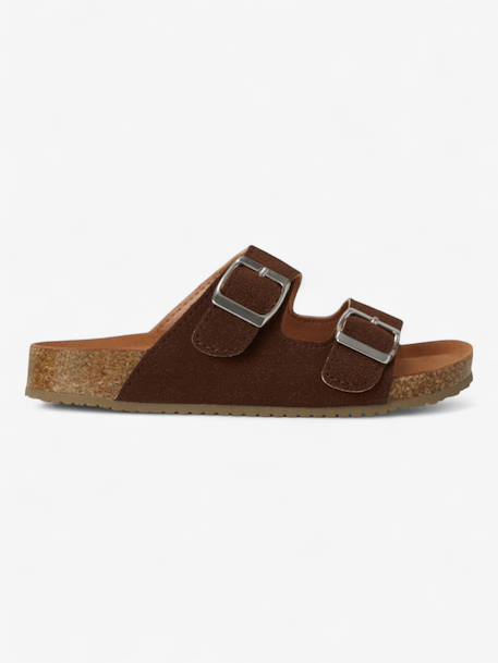 Sandales sunny enfant en cuir vegan Beige+Brun+Violet 7 - vertbaudet enfant 