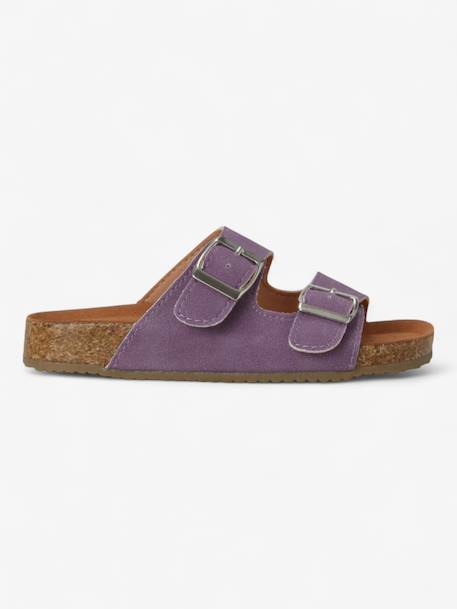 Sandales sunny enfant en cuir vegan Beige+Brun+Violet 11 - vertbaudet enfant 