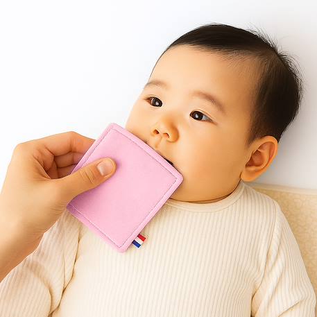 Lingettes lavables en coton bio Rose+Vert 4 - vertbaudet enfant 