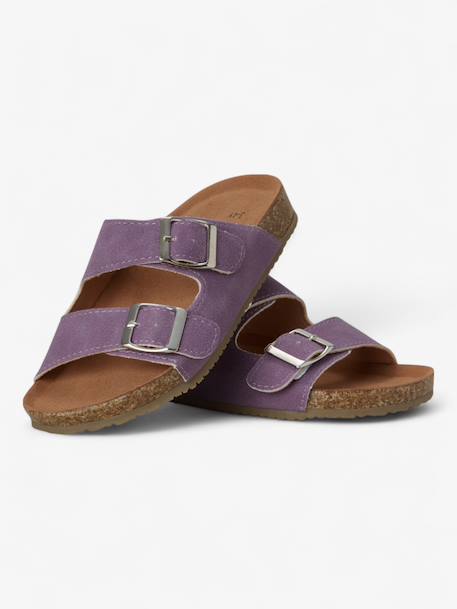Sandales sunny enfant en cuir vegan Beige+Brun+Violet 13 - vertbaudet enfant 