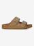 Sandales sunny enfant en cuir vegan Beige+Brun+Violet 1 - vertbaudet enfant 