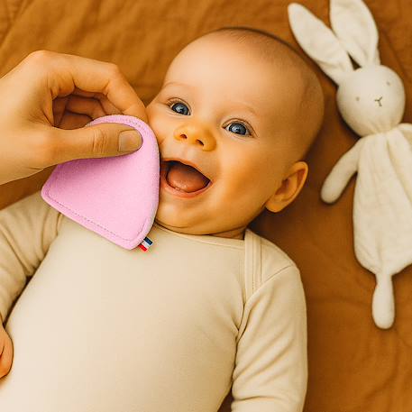 Lingettes lavables en coton bio Rose+Vert 2 - vertbaudet enfant 