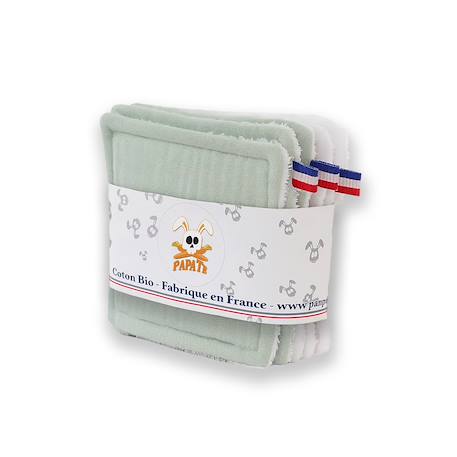 Lingettes lavables en coton bio Rose+Vert 7 - vertbaudet enfant 