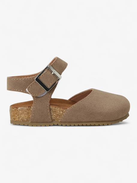 Sandales astrid enfant en cuir vegan Beige+Green+Light brown+Mustard+Purple+Red 1 - vertbaudet enfant 