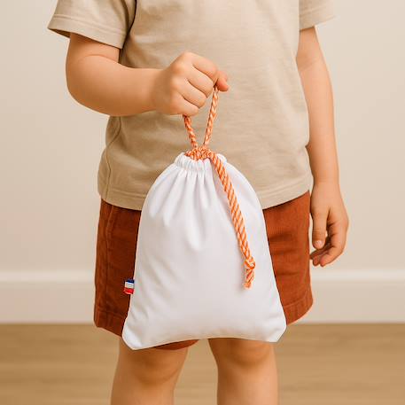 Pochon de rangement en coton bio Blanc 2 - vertbaudet enfant 
