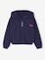 Sweat court zippé fille marine+rose 1 - vertbaudet enfant 