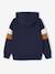 Sweat garçon à capuche motif placé lichen+marine+noix de pécan 5 - vertbaudet enfant 