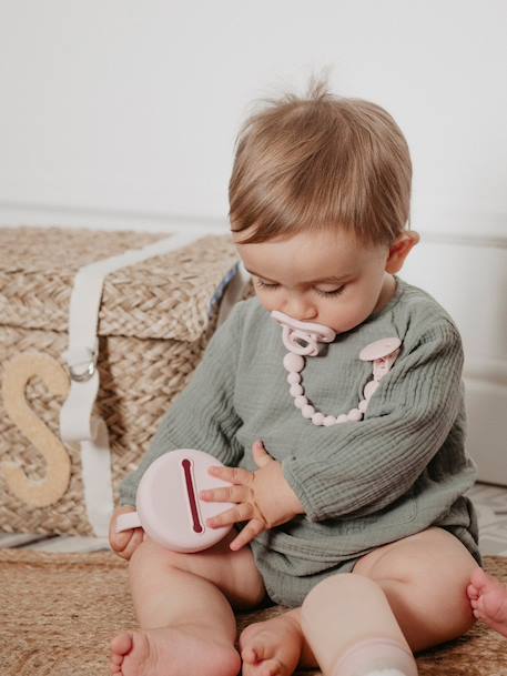 Attache-sucette silicone Colour Essence beige+bleu ciel+rose pâle+vert 6 - vertbaudet enfant 