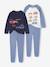Lot de 2 pyjamas garçon imprimés véhicules bleu nuit 1 - vertbaudet enfant 