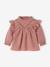 Blouse volantée bébé en tissu flammé beige clair+bleu ciel+vieux rose 10 - vertbaudet enfant 