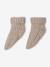 Ensemble 3 pièces naissance en tricot pull + pantalon + chaussettes beige chiné 6 - vertbaudet enfant 