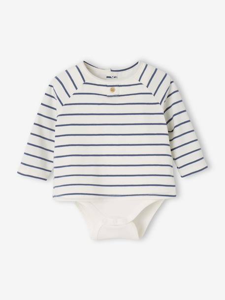 Lot de 2 bodies naissance 2 en 1 gris chiné 2 - vertbaudet enfant 