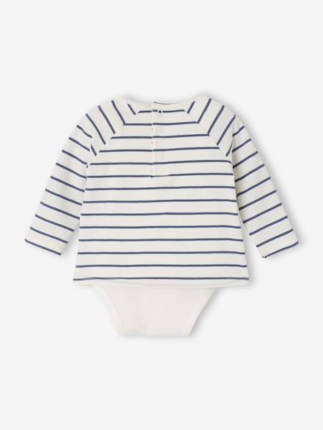 Lot de 2 bodies naissance 2 en 1 gris chiné 4 - vertbaudet enfant 