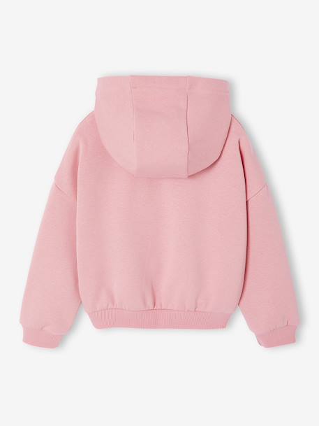 Sweat court zippé fille marine+rose 5 - vertbaudet enfant 