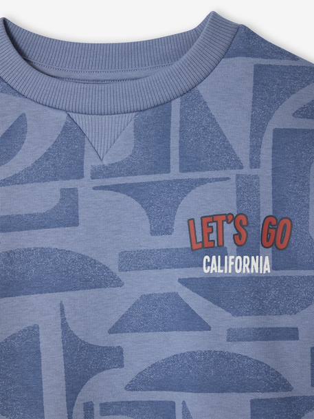 Sweat garçon motif graphique bleu imprimé 4 - vertbaudet enfant 