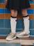 Baskets enfant fille cuir à scratchs beige imprimé+or 7 - vertbaudet enfant 