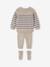 Ensemble 3 pièces naissance en tricot pull + pantalon + chaussettes beige chiné 7 - vertbaudet enfant 