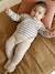 Ensemble 3 pièces naissance en tricot pull + pantalon + chaussettes beige chiné 1 - vertbaudet enfant 