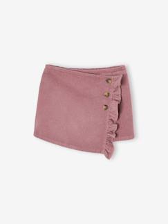 Jupe-short fille en velours effet portefeuille  - vertbaudet enfant