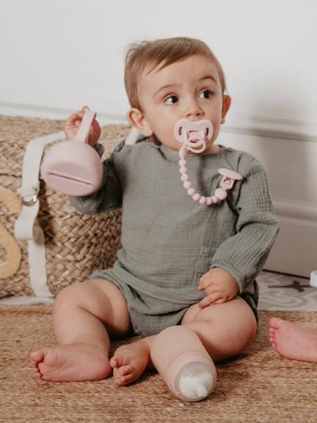 Attache-sucette silicone Colour Essence beige+bleu ciel+rose pâle+vert 7 - vertbaudet enfant 