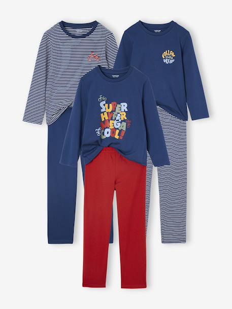 Lot de 3 pyjamas garçon vélo bleu océan 1 - vertbaudet enfant 