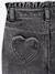 Jean fille mom poches coeur denim gris+gris+stone 14 - vertbaudet enfant 