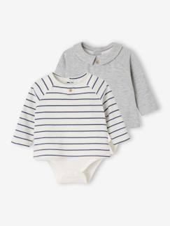 Bébé-Body-Lot de 2 bodies naissance 2 en 1