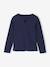 T-shirt en côtes fille manches longues marine+violine 1 - vertbaudet enfant 