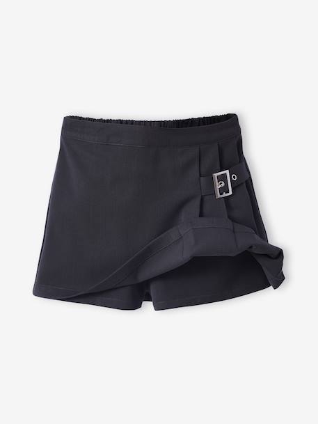 Jupe-short plissée fille anthracite 5 - vertbaudet enfant 