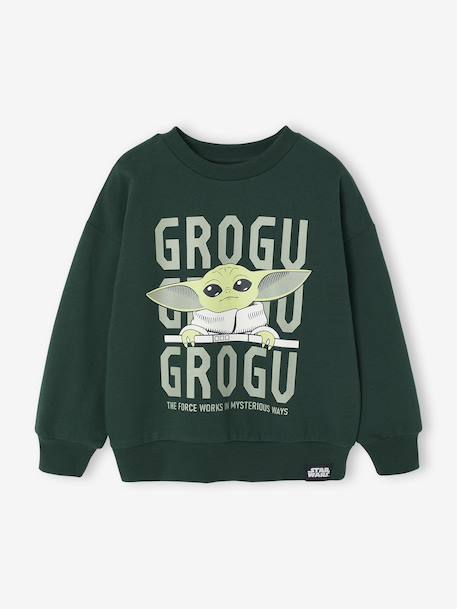 Sweat-shirt Star Wars Grogu garçon vert sapin 1 - vertbaudet enfant 