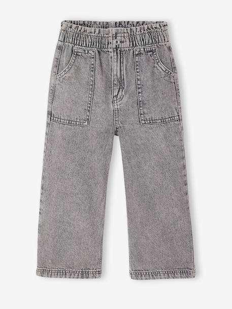 Jean fille large charpentier bleu clair+bleu moyen+denim gris 13 - vertbaudet enfant 