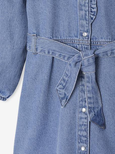 Robe fille en jean bleu moyen 4 - vertbaudet enfant 