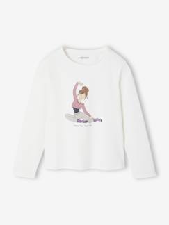 T-shirt motif danseuse sport fille manches longues  - vertbaudet enfant