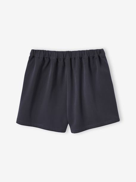 Jupe-short plissée fille anthracite 4 - vertbaudet enfant 