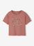 T-shirt animation en sequins réversibles fille manches courtes bois de rose+écru 2 - vertbaudet enfant 