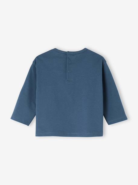 T-Shirt bébé manches longues bleu canard 4 - vertbaudet enfant 