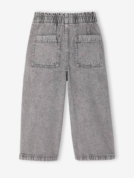 Jean fille large charpentier bleu clair+bleu moyen+denim gris 14 - vertbaudet enfant 