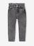 Jean fille mom poches coeur denim gris+gris+stone 10 - vertbaudet enfant 