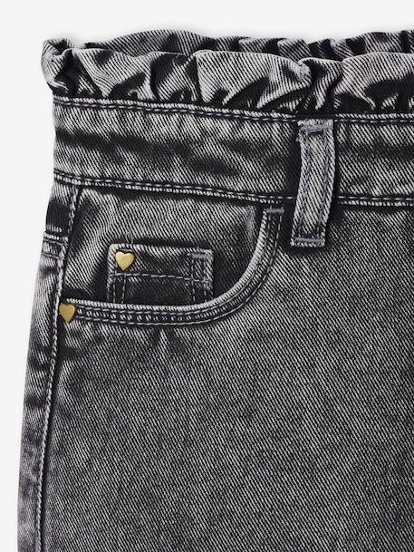 Jean fille mom poches coeur denim gris+gris+stone 13 - vertbaudet enfant 