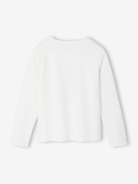T-shirt motif danseuse sport fille manches longues écru 2 - vertbaudet enfant 