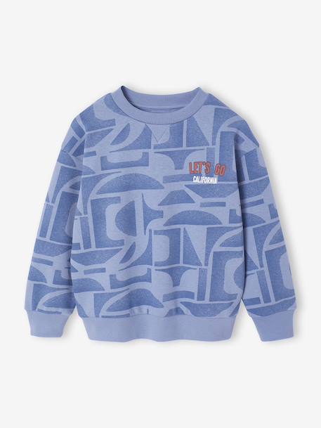 Sweat garçon motif graphique bleu imprimé 2 - vertbaudet enfant 