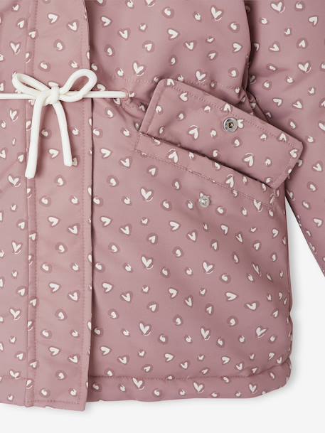 Parka fille à capuche 3 en 1 parka + veste matelassée bois de rose+marine 16 - vertbaudet enfant 