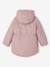 Parka fille à capuche 3 en 1 parka + veste matelassée bois de rose+marine 12 - vertbaudet enfant 