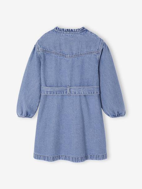 Robe fille en jean bleu moyen 2 - vertbaudet enfant 