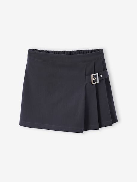 Jupe-short plissée fille anthracite 3 - vertbaudet enfant 