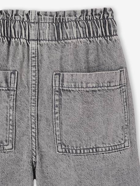 Jean fille large charpentier bleu clair+bleu moyen+denim gris 16 - vertbaudet enfant 