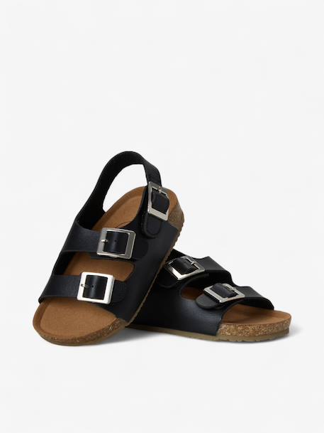 Sandales chill enfant en cuir vegan Black+Brown+Green+Latte 2 - vertbaudet enfant 