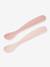 Lot de 2 cuillères ergonomiques 1er âge beige+rose pâle+vert 8 - vertbaudet enfant 